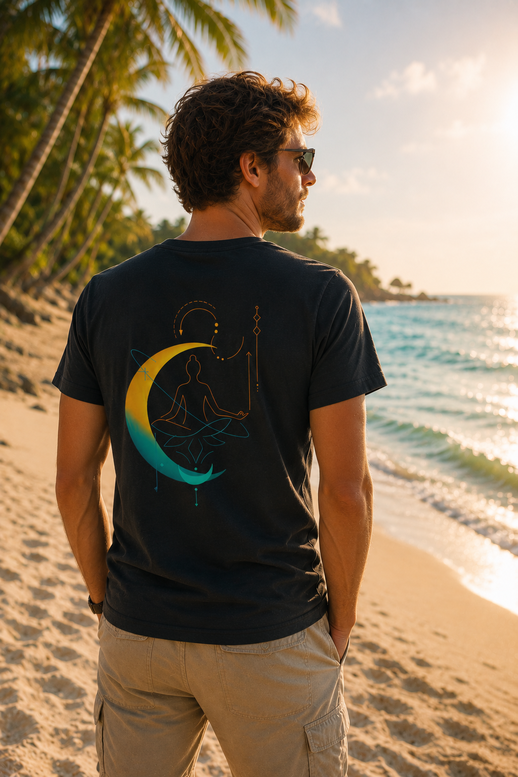 Stillness in Motion T-shirt -potisk na zádech