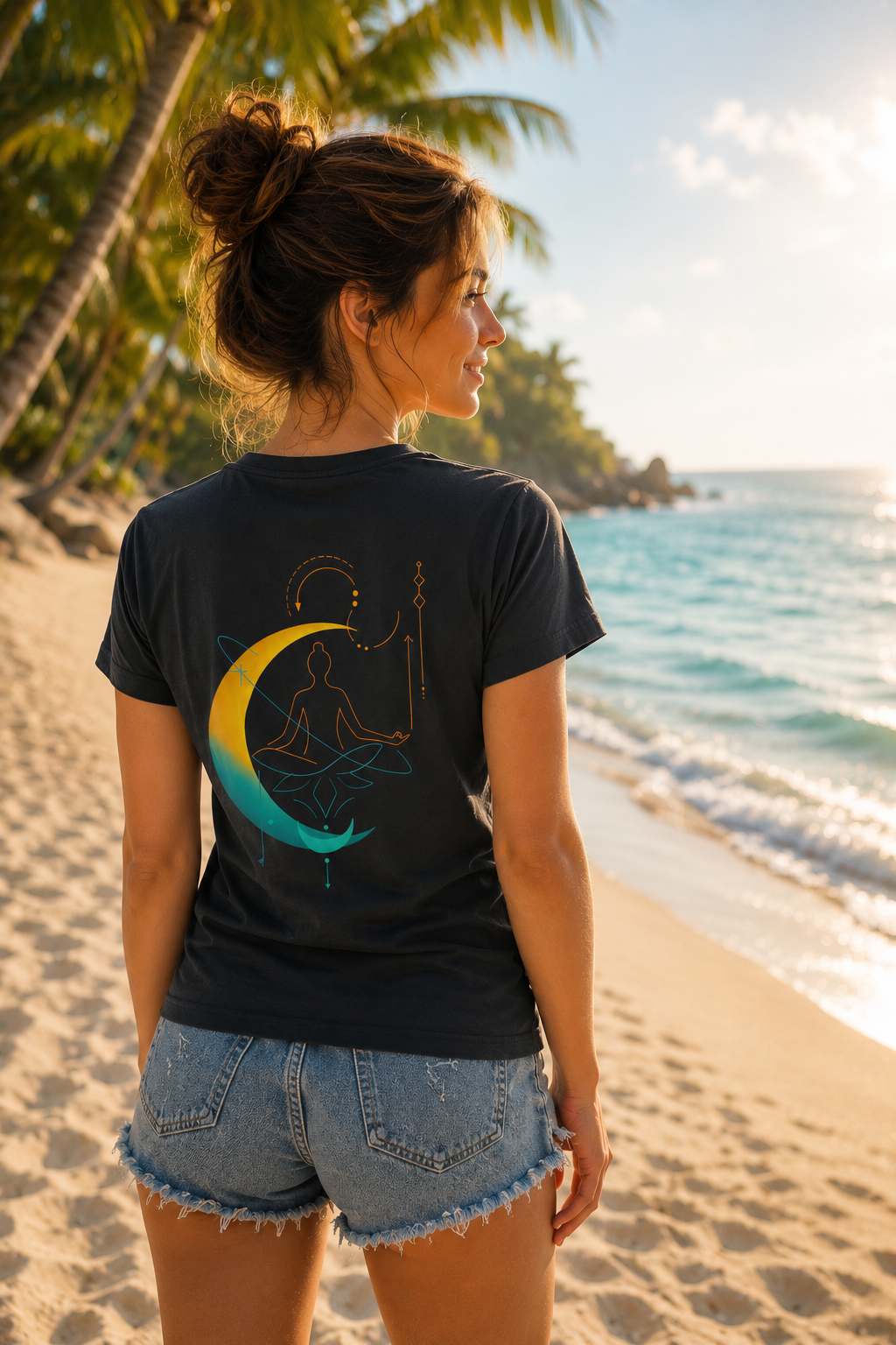 Stillness in Motion T-shirt -potisk na zádech