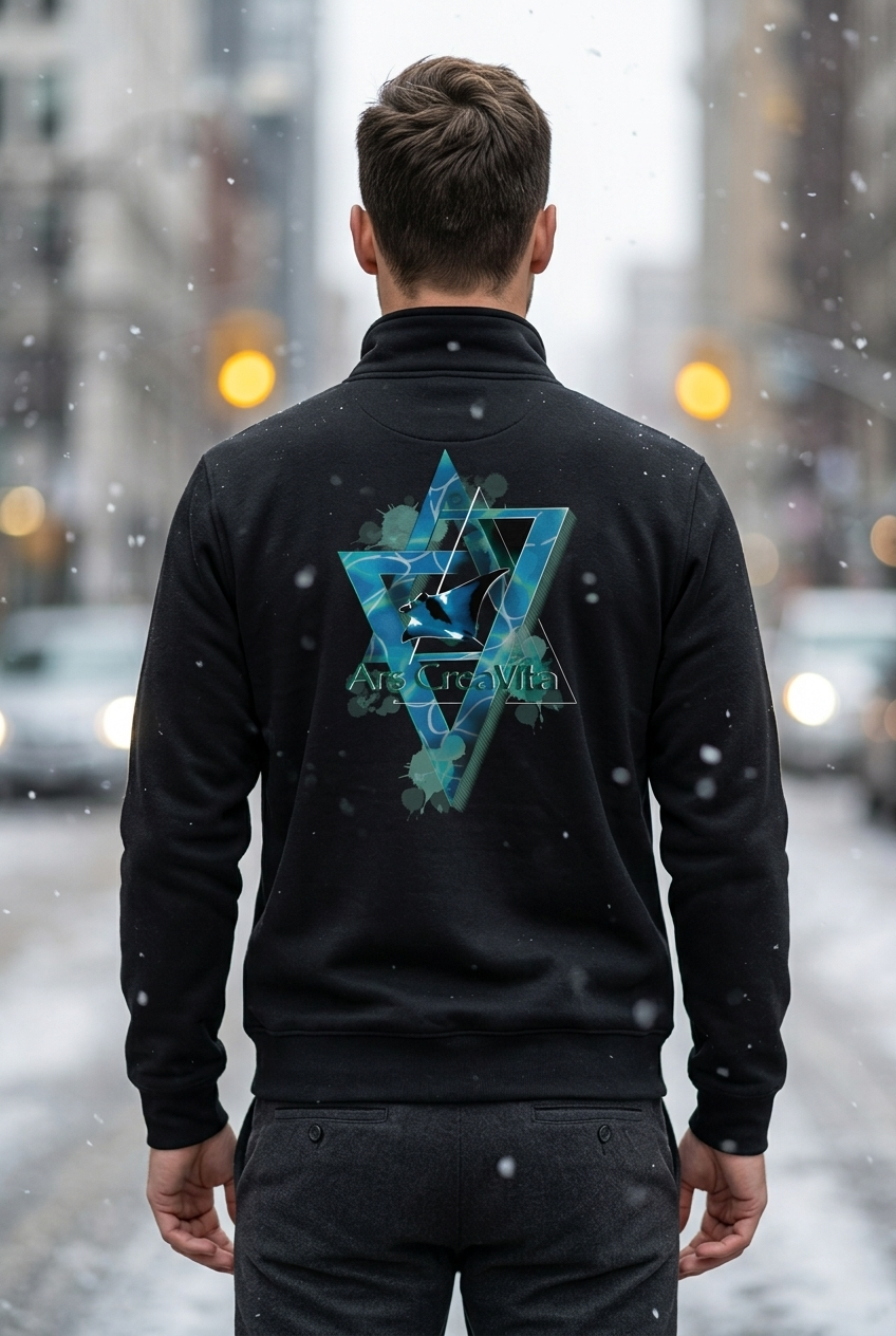 Unisex mikina na zip z recyklované směsi Manta