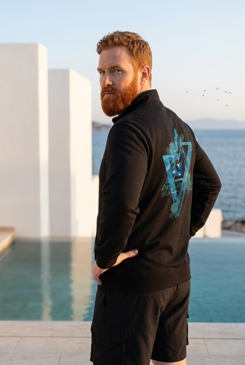 Unisex mikina na zip z recyklované směsi Manta
