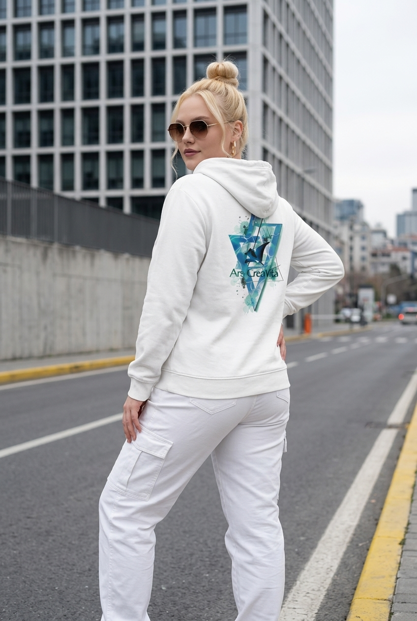 Unisex mikina s kapucí z recyklované směsi