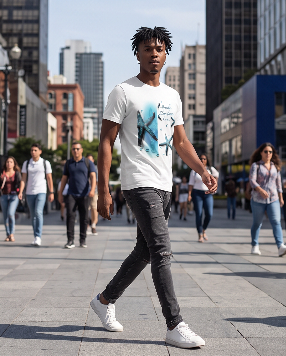 Breathe, Slow down, Live…Unisex T-shirt