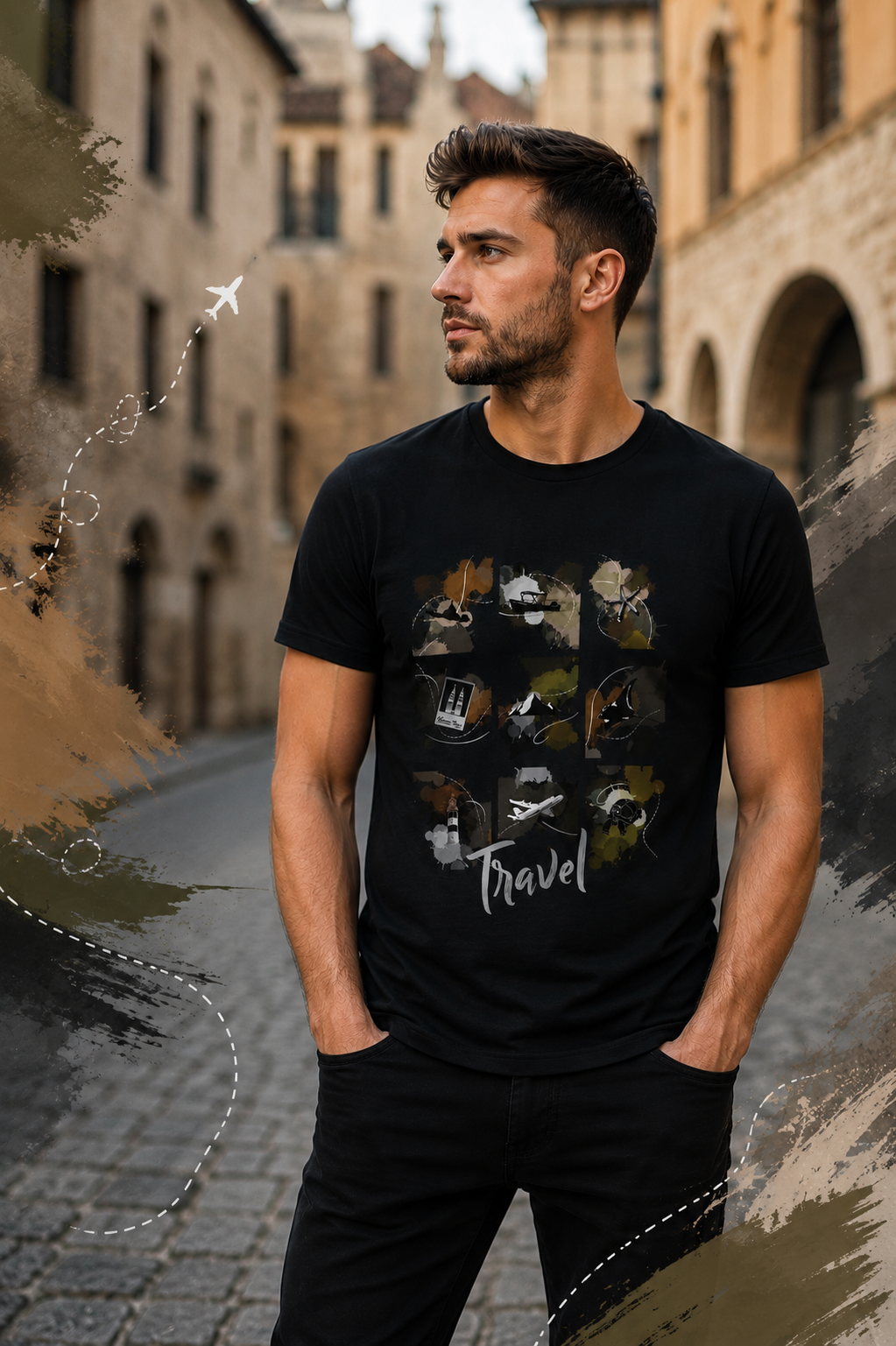 Fragments of Travel  Dark Unisex T-shirt