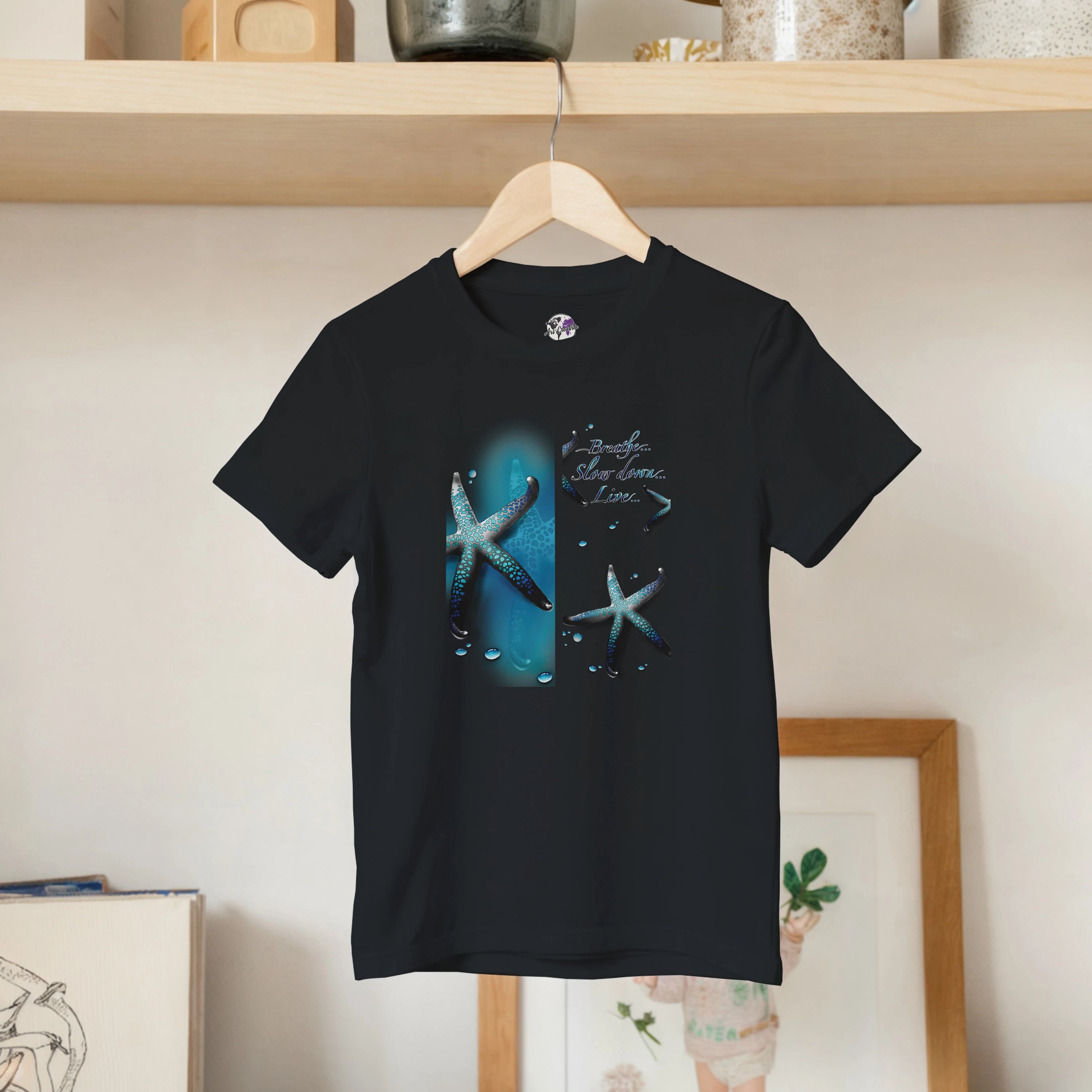 Kids T-shirt Breathe, Slow down, Live…