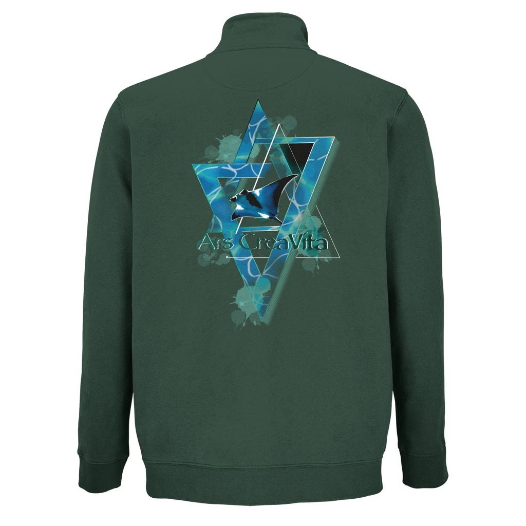 Unisex mikina na zip z recyklované směsi Manta