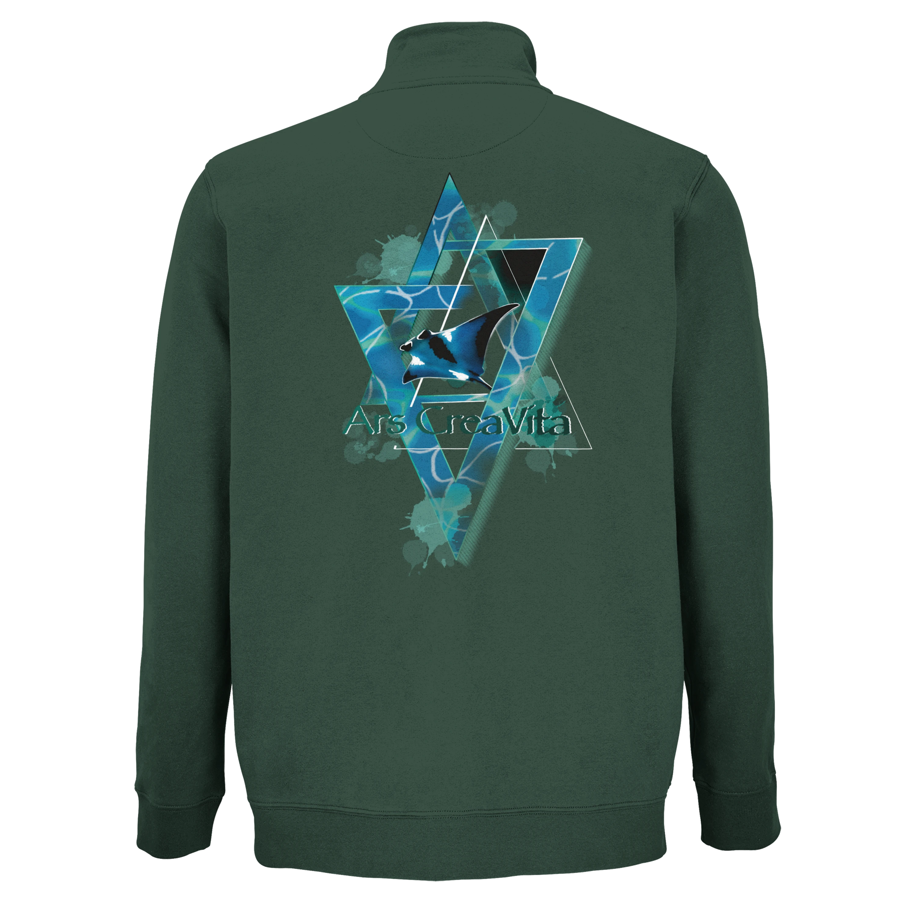 Unisex mikina na zip z recyklované směsi Manta