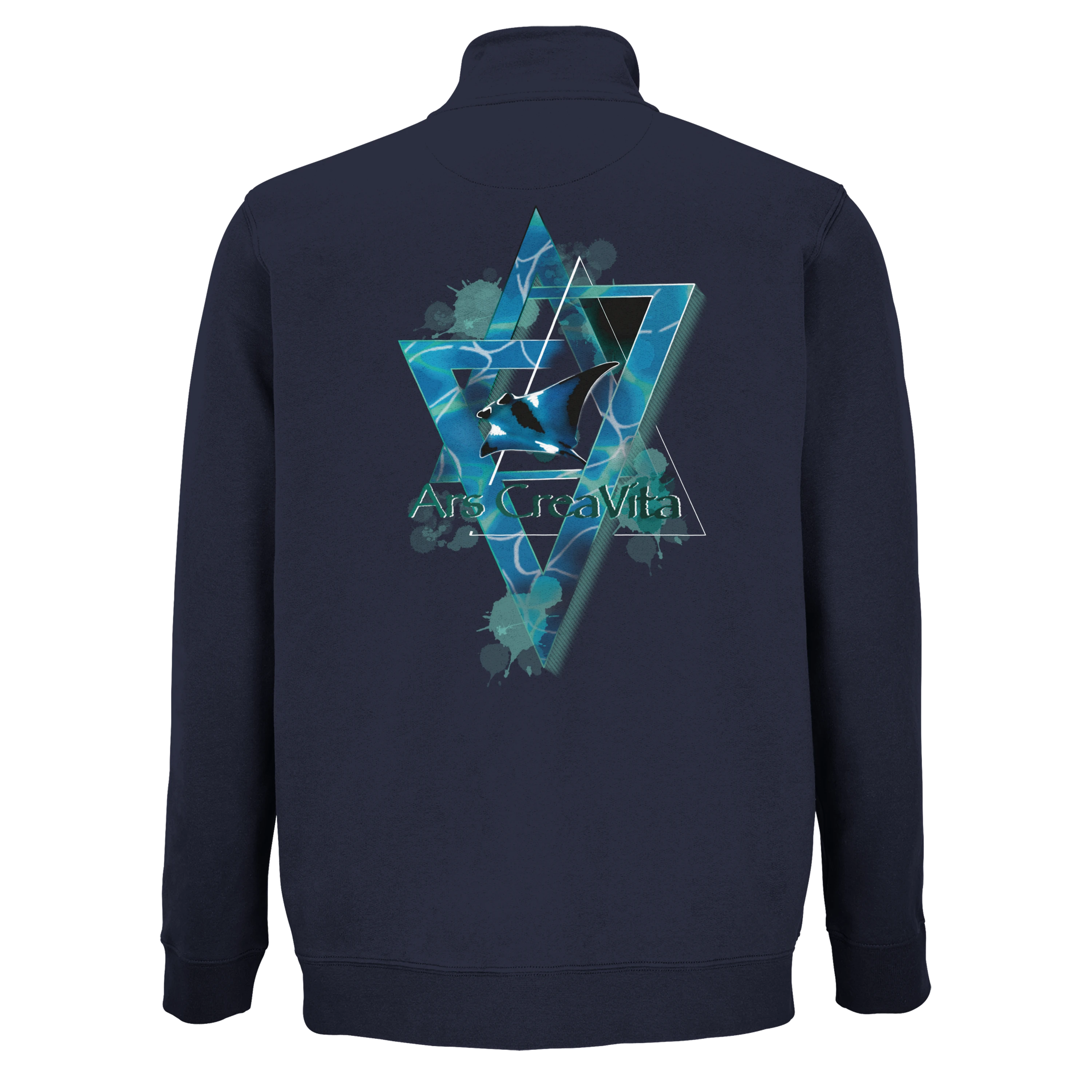 Unisex mikina na zip z recyklované směsi Manta