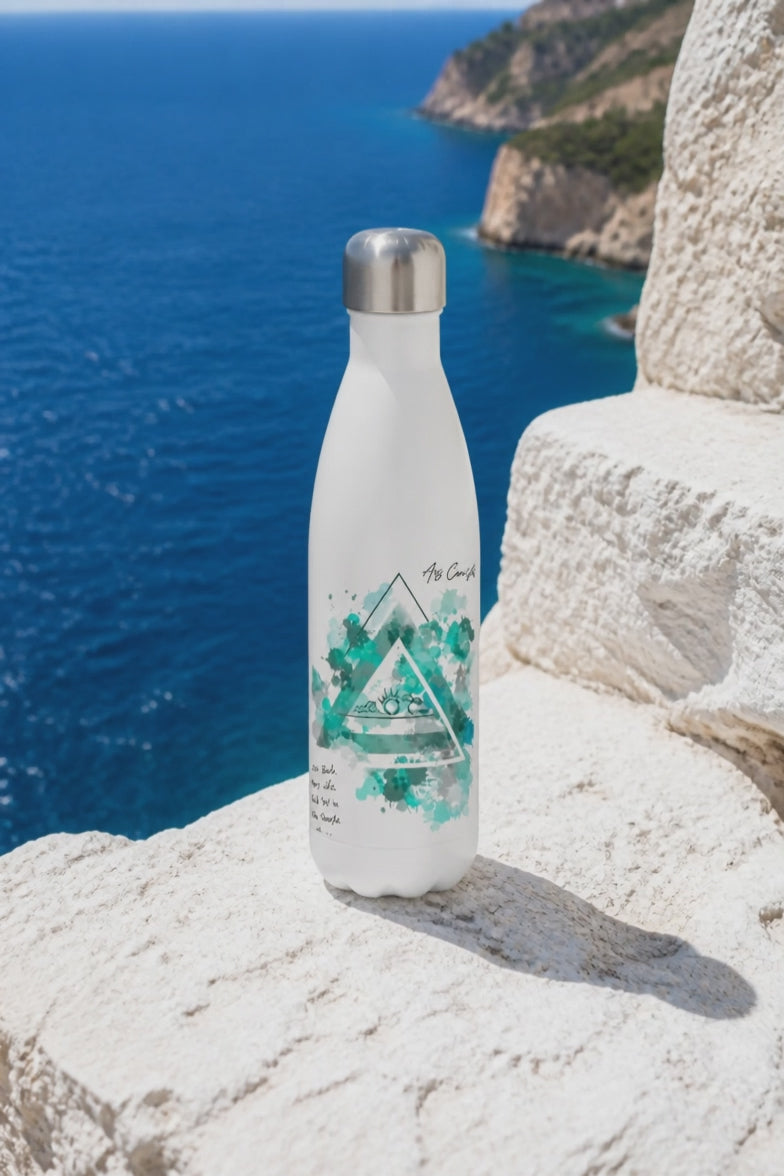 Bílá nerezová láhev na vodu(cca 500 ml)  Energy of Calm